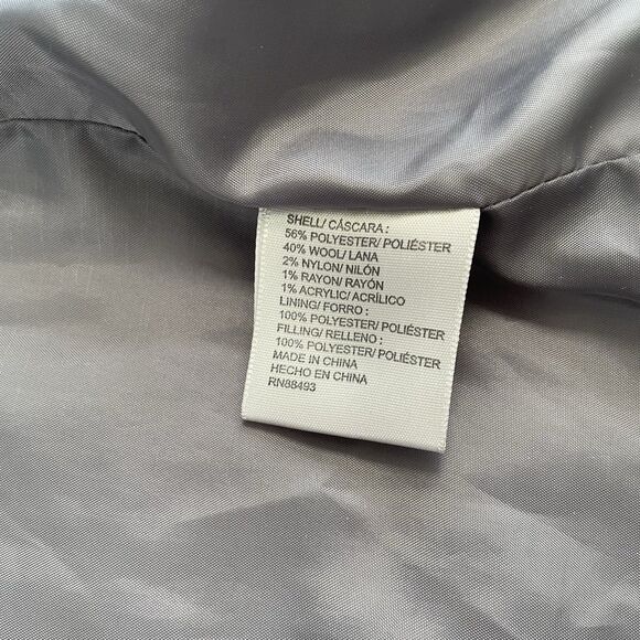 BKE Buckle Vest Mens Gray Full Zip Wool Blend Quilted Lined Insulated Size Large - Picture 7 of 9